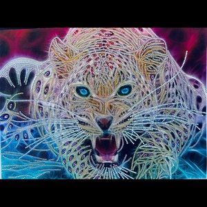 Finished Crystal Rhinestone Leopard Diamond Painting